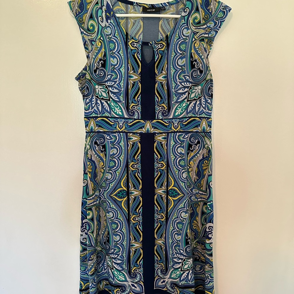 Apt. 9 Paisley Blue & Green Tone Dress